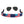 Side view of handstitched American Flag needlepoint sunglass strap showing American Flags against a navy blue background with sturdy cotton covered silicone ear connectors and a soft leather backing