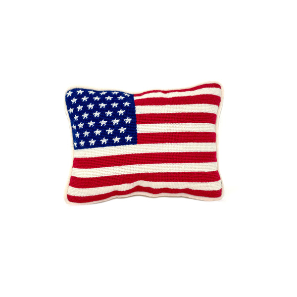 American Flag Needlepoint Pillow