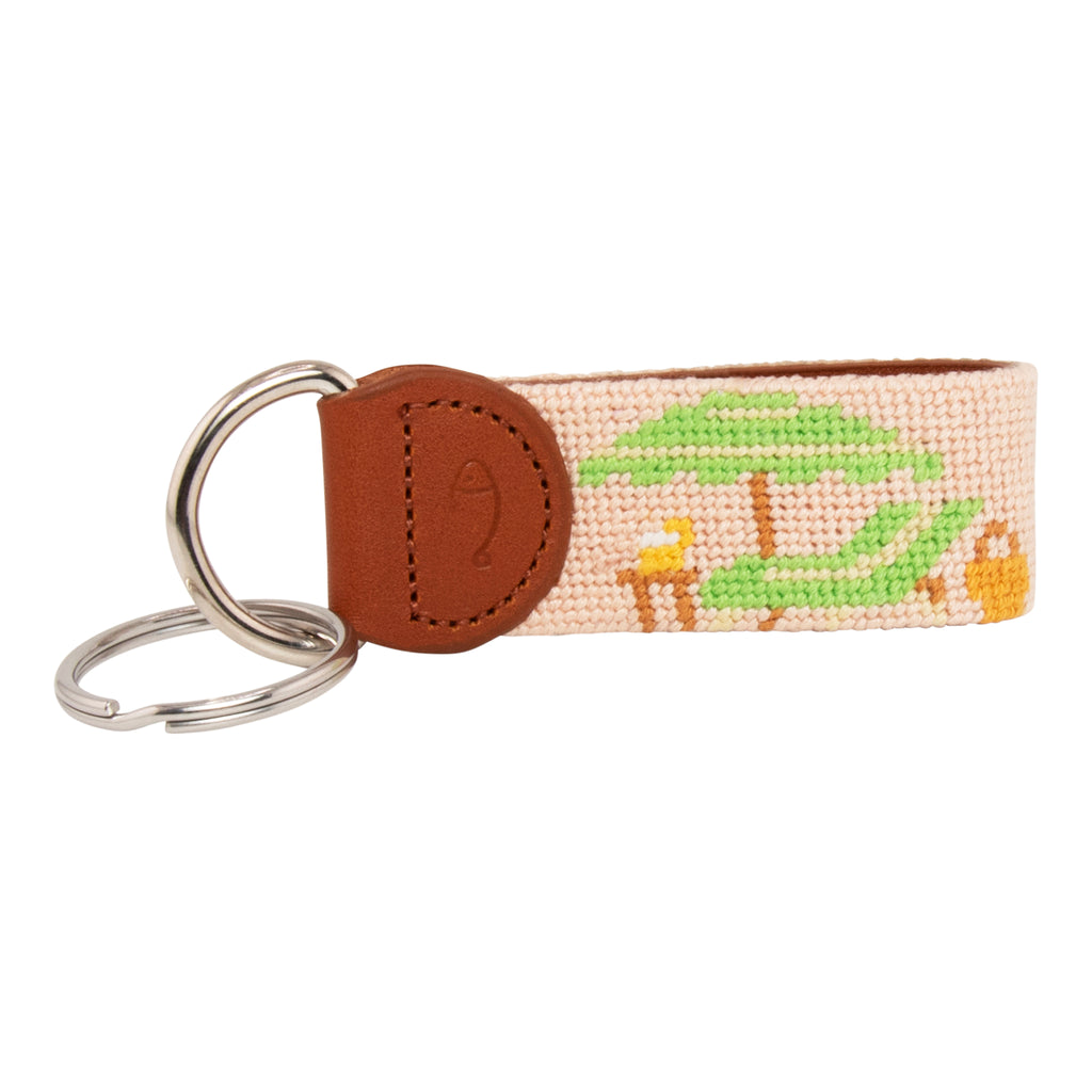 Beach Needlepoint Key Fob