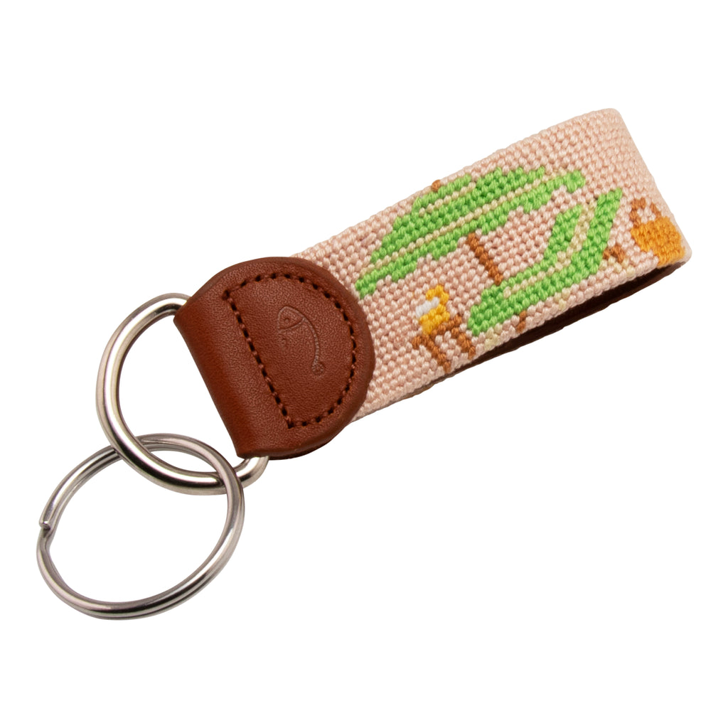 Beach Needlepoint Key Fob