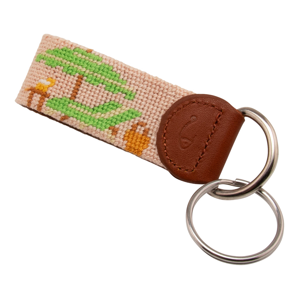 Beach Needlepoint Key Fob