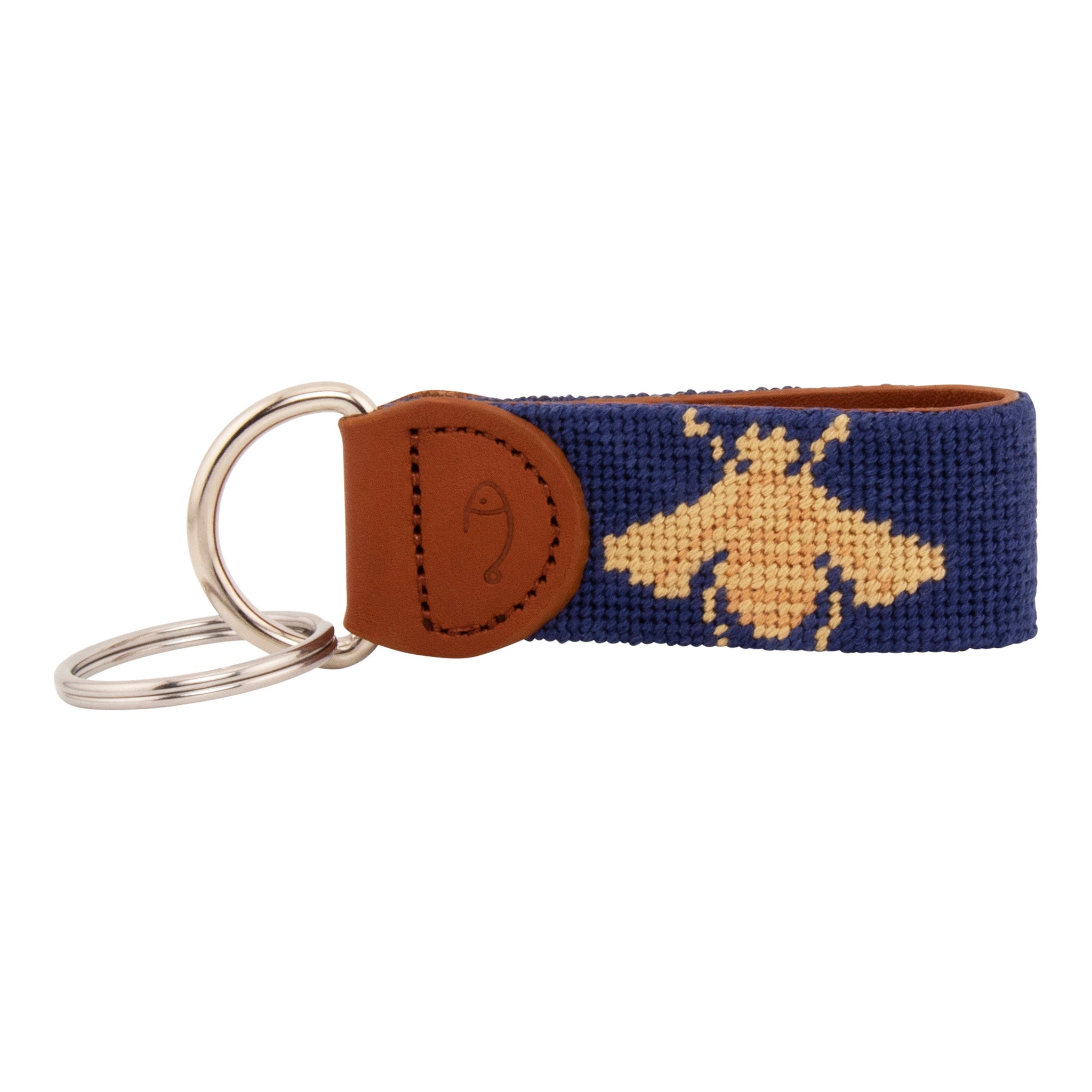 Honey Bee Needlepoint Key Fob