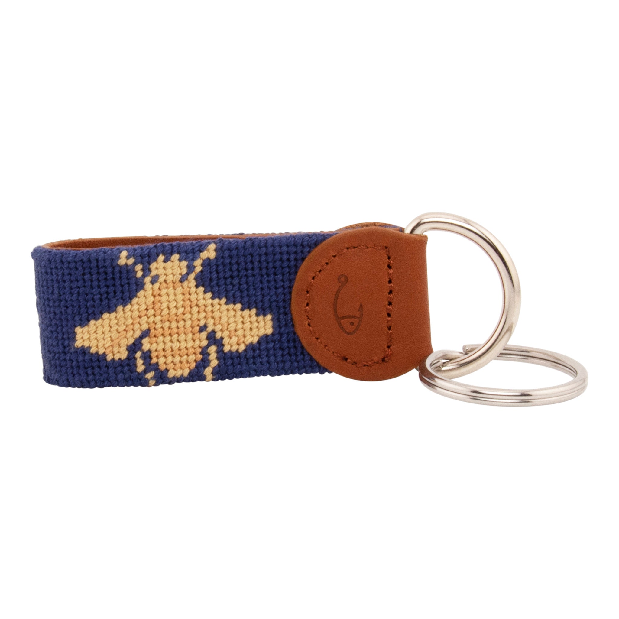 Honey Bee Needlepoint Key Fob