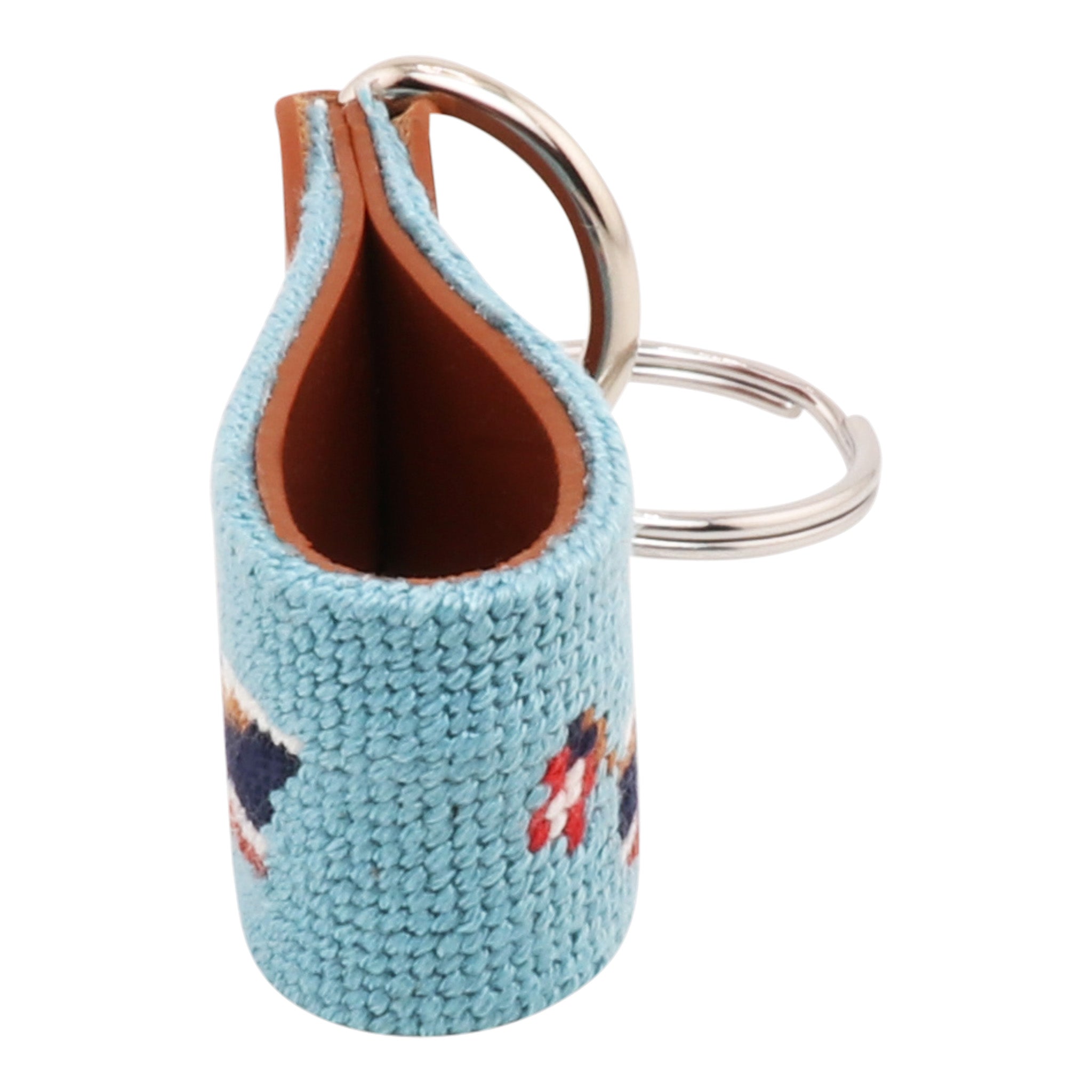 Boat Needlepoint Key Fob