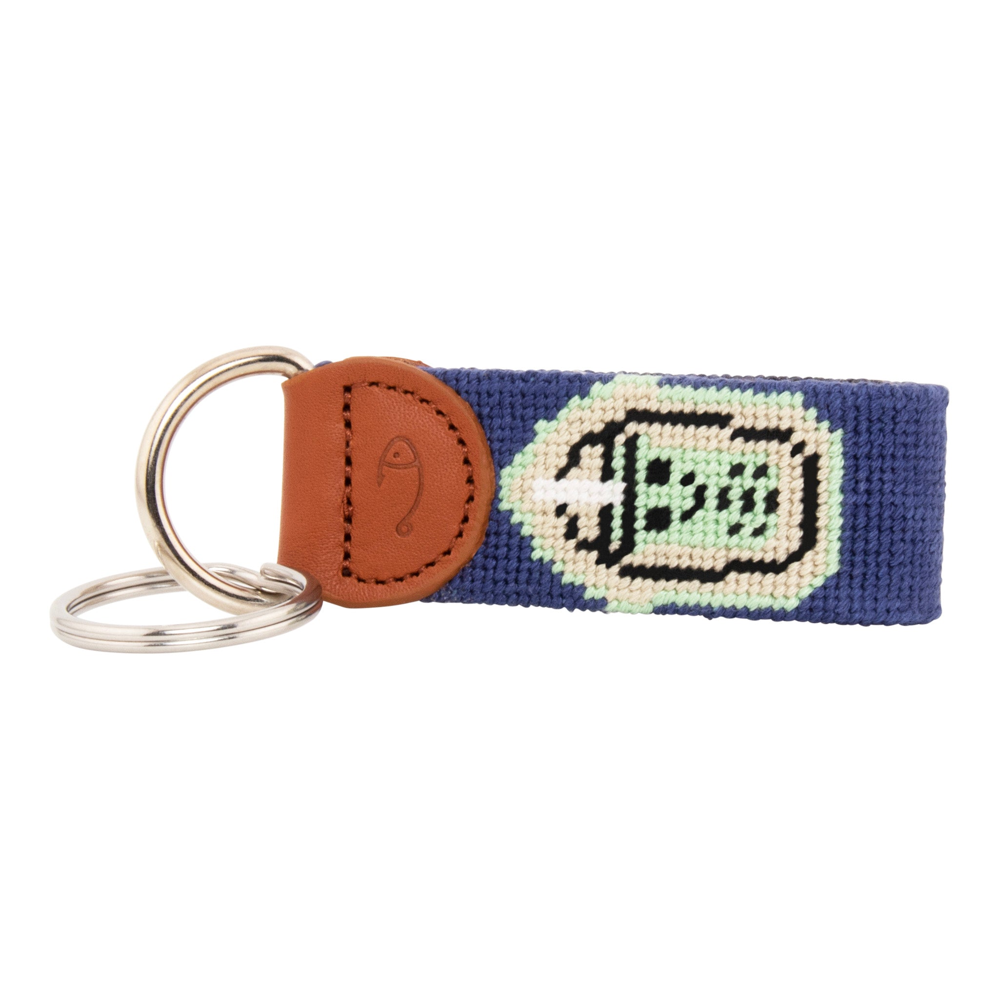 Bubble Tea Needlepoint Key Fob