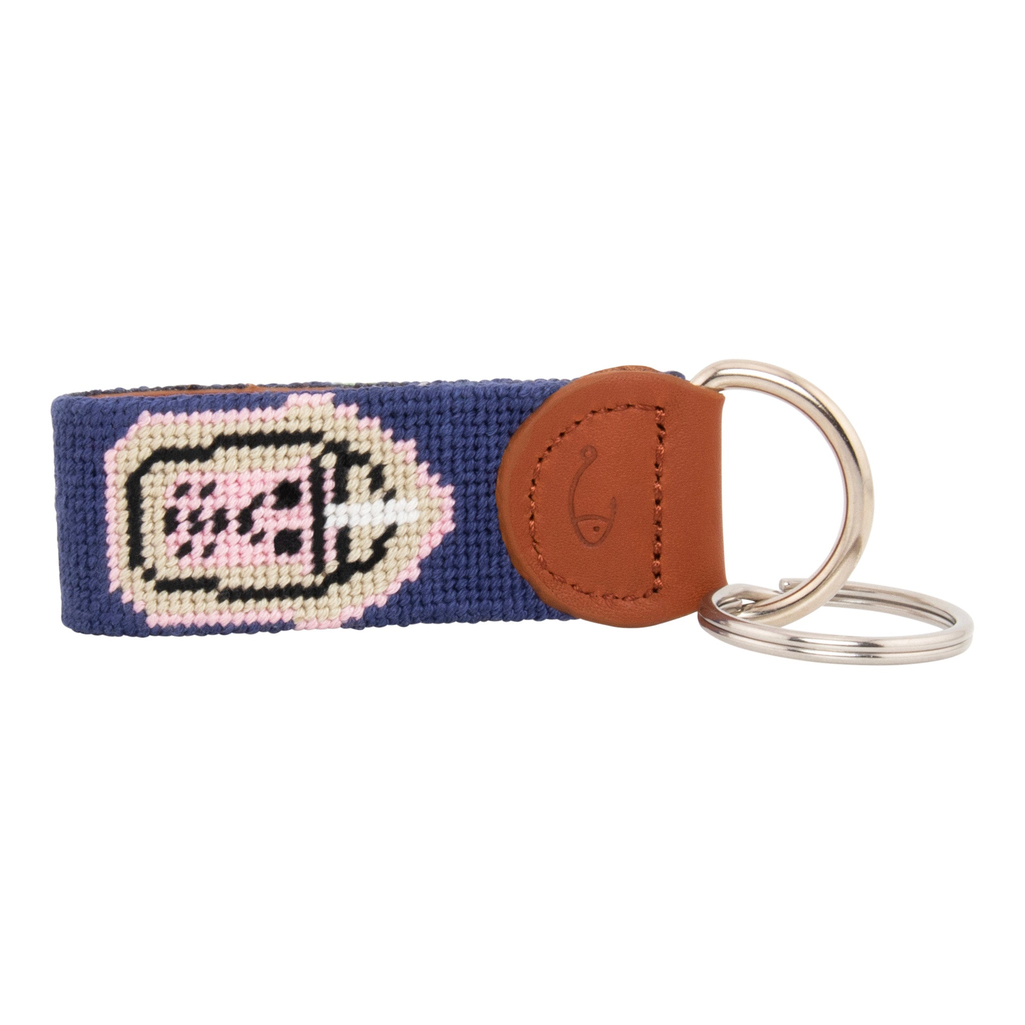 Bubble Tea Needlepoint Key Fob