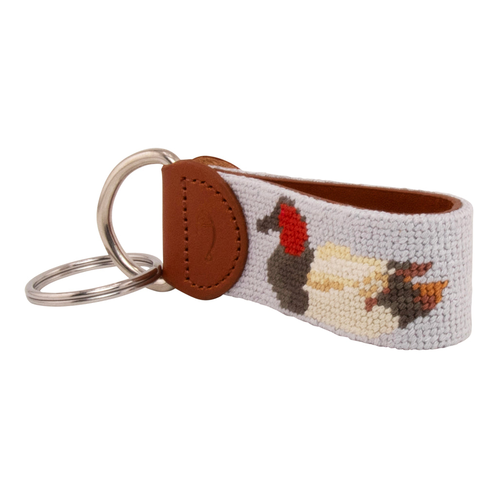 Canvasback Needlepoint Key Fob