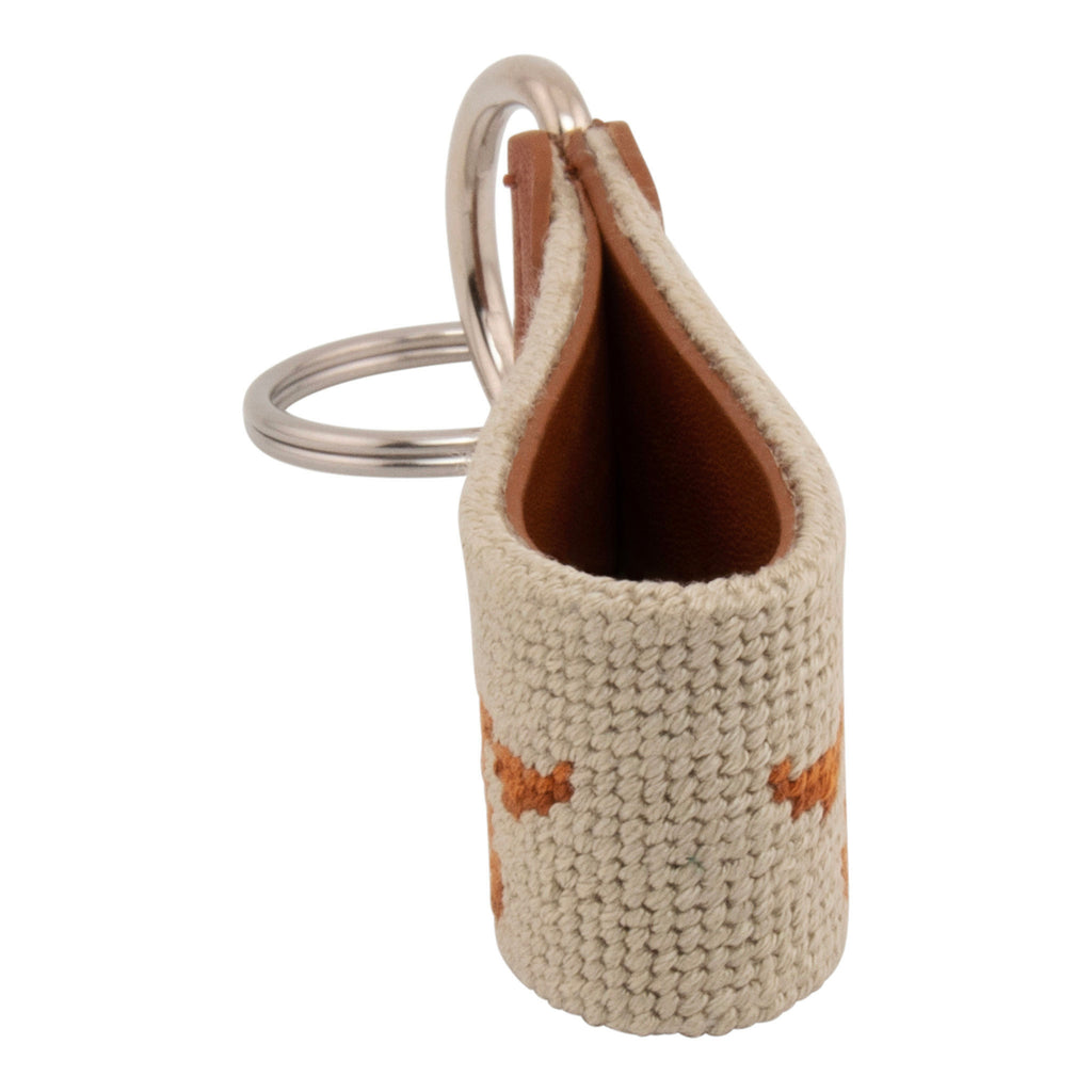 Chocolate Lab Needlepoint Key Fob