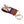 Hand-stitched Florida Flag needlepoint keychain showing the Florida Flag on both sides against a navy blue background and leather backing.  Stainless steel D-ring and keyring.