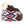 Gaucho Needlepoint Belt showing a gaucho pattern in red white and blue. Belt has a brass buckle and full grain leather backing and strap.