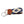 Hand-stitched Gaucho needlepoint keychain showing a red white and blue gaucho pattern on both sides with leather backing.  Stainless steel D-ring and keyring.