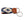 Hand-stitched Gaucho needlepoint keychain showing a red white and blue gaucho pattern on both sides with leather backing.  Stainless steel D-ring and keyring.