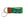 Hand-stitched golfing themed needlepoint keychain showing crossed golf clubs on both sides against a green background and leather backing.  Stainless steel D-ring and keyring.