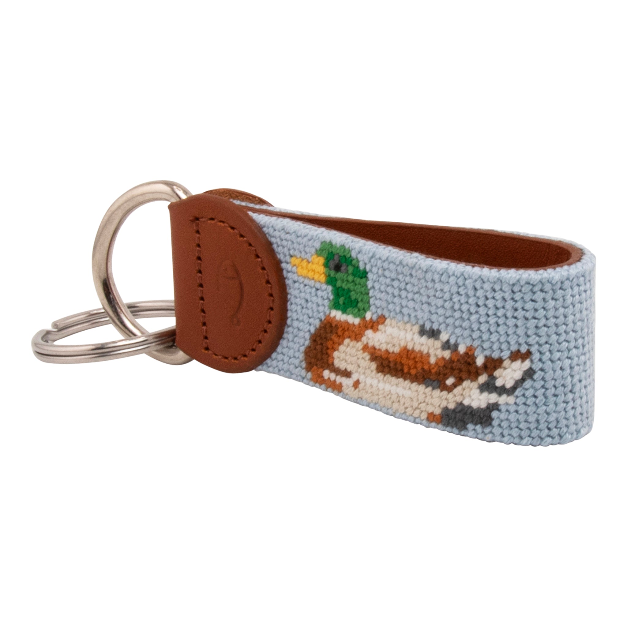 Mallard Needlepoint Key Fob