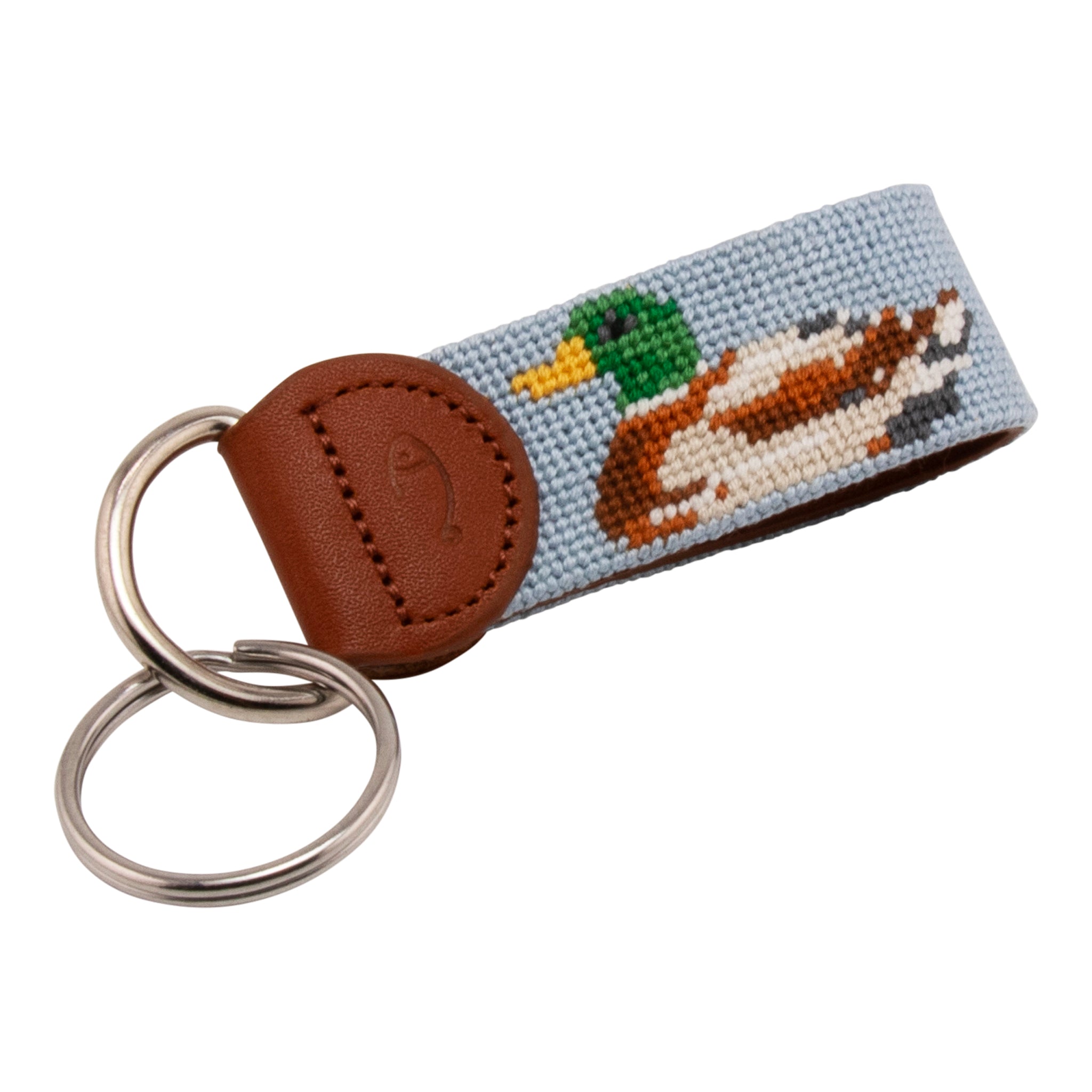 Mallard Needlepoint Key Fob