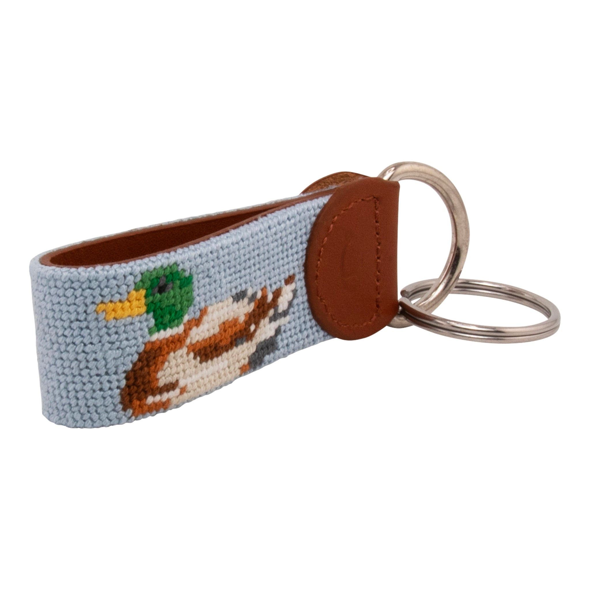 Mallard Needlepoint Key Fob