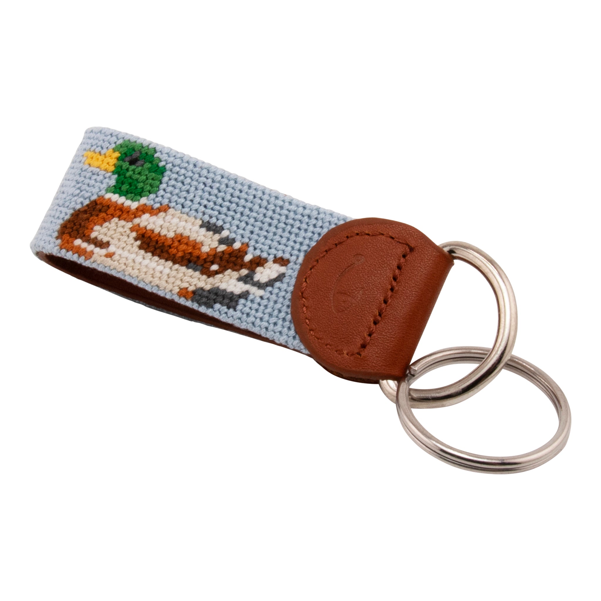 Mallard Needlepoint Key Fob