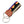 Hand-stitched Mountain Range needlepoint keychain showing a western mountain range pattern on both sides with leather backing.  Stainless steel D-ring and keyring.