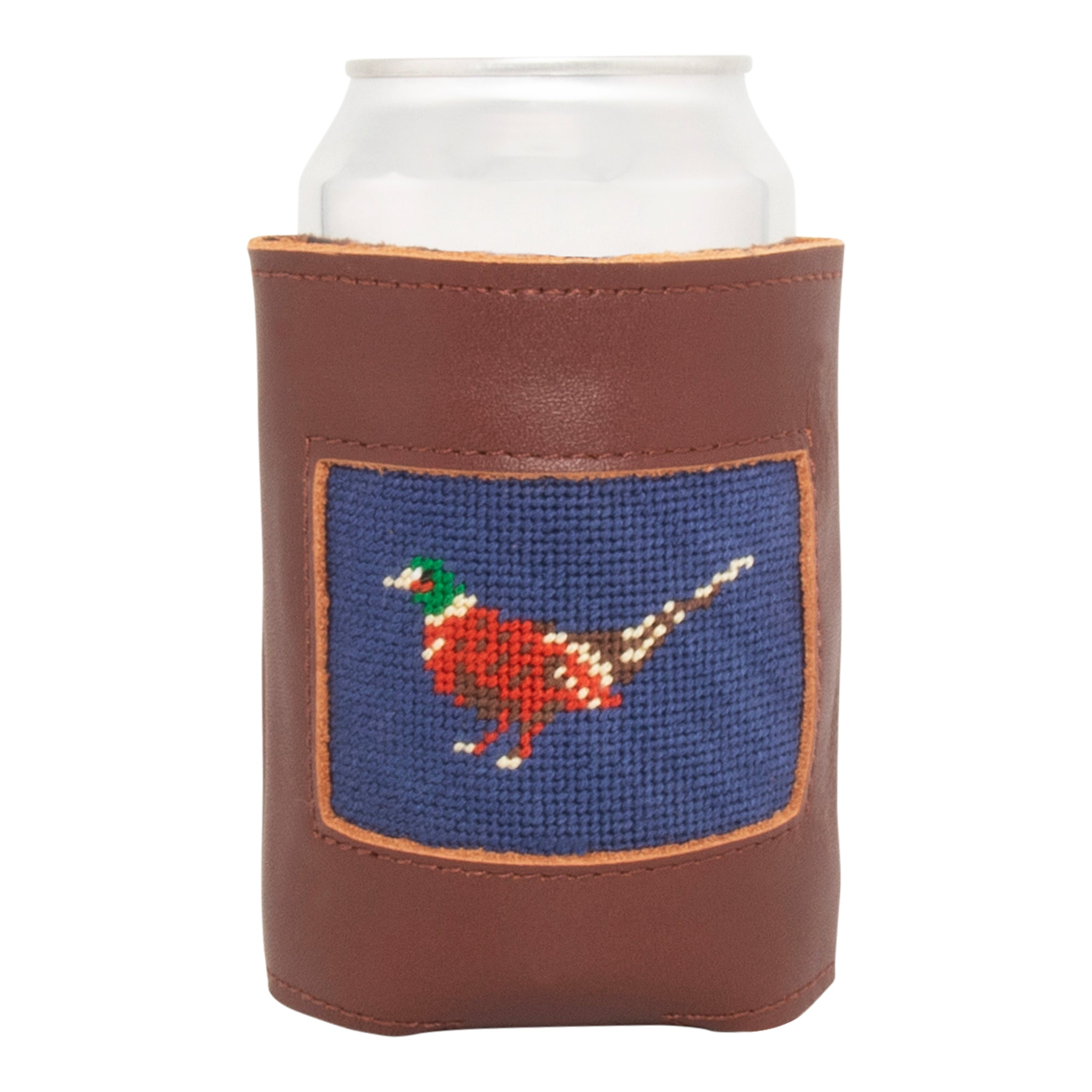 Pheasant Needlepoint Can Cooler