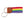 Hand-stitched rainbow needlepoint keychain showing a rainbow pattern on both sides and leather backing.  Stainless steel D-ring and keyring.