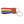 Hand-stitched rainbow needlepoint keychain showing a rainbow pattern on both sides and leather backing.  Stainless steel D-ring and keyring.