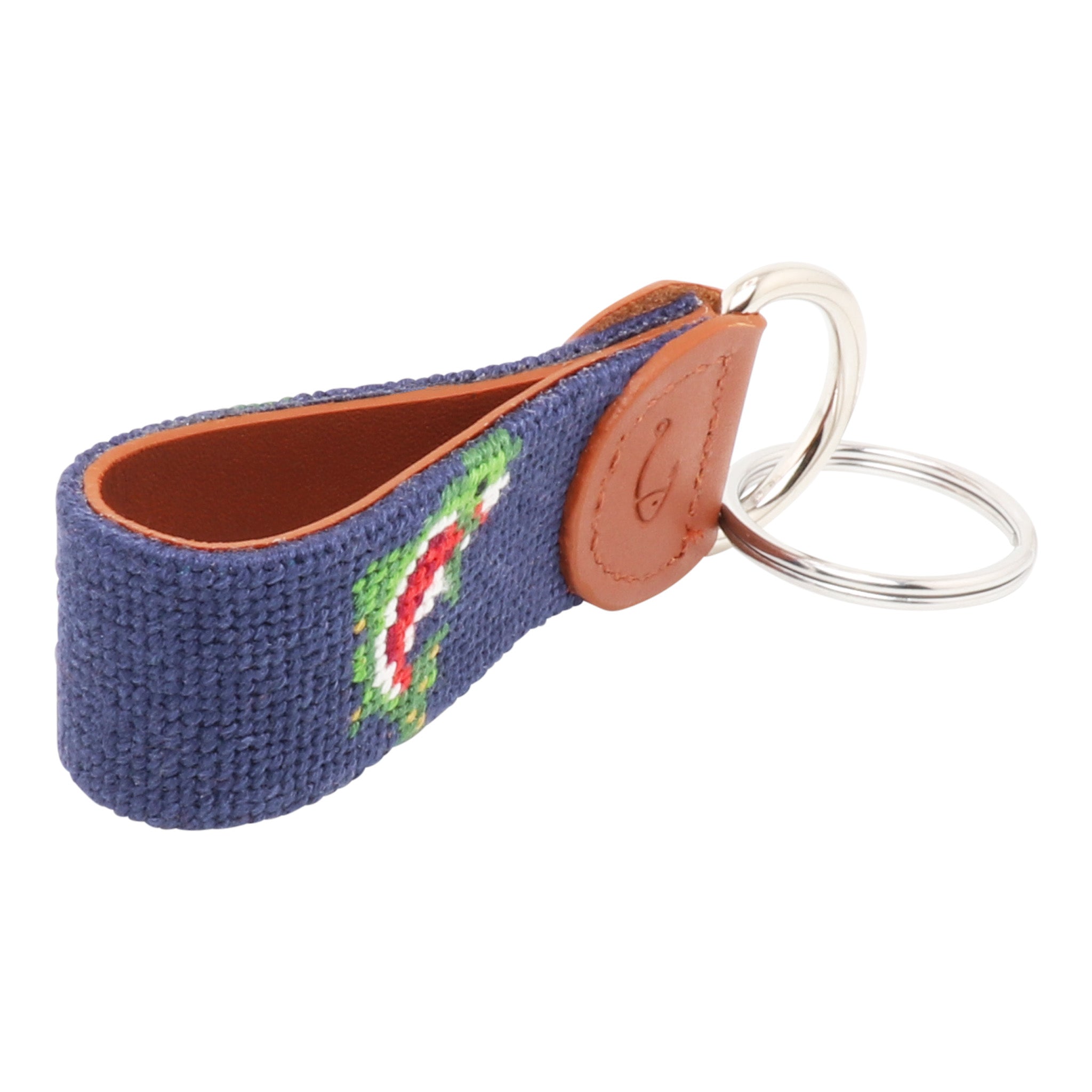 Rainbow Trout Needlepoint Key Fob
