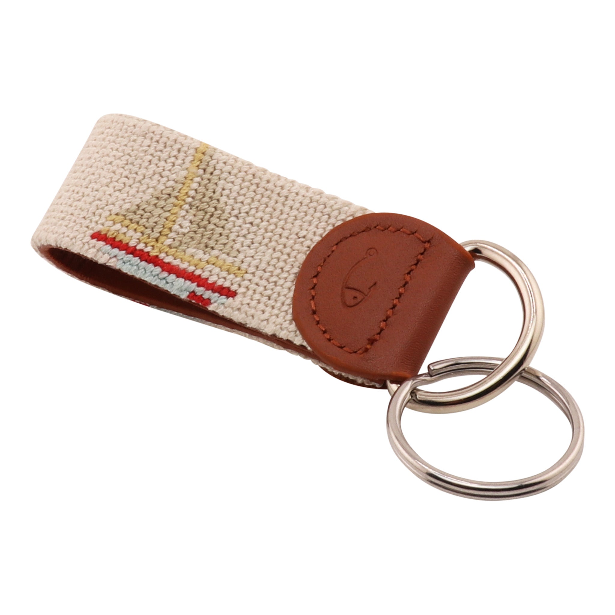 Sailing Needlepoint Key Fob