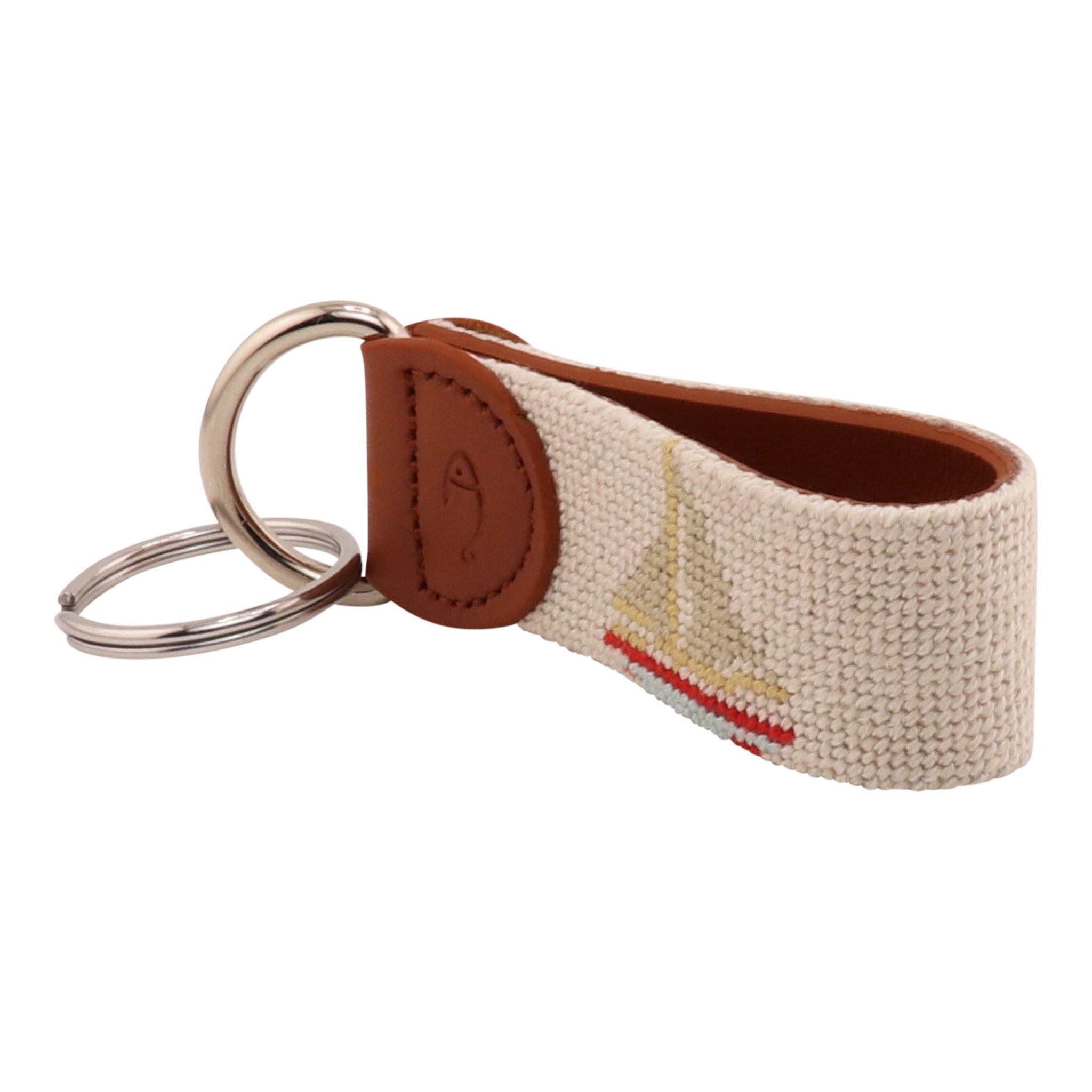 Sailing Needlepoint Key Fob