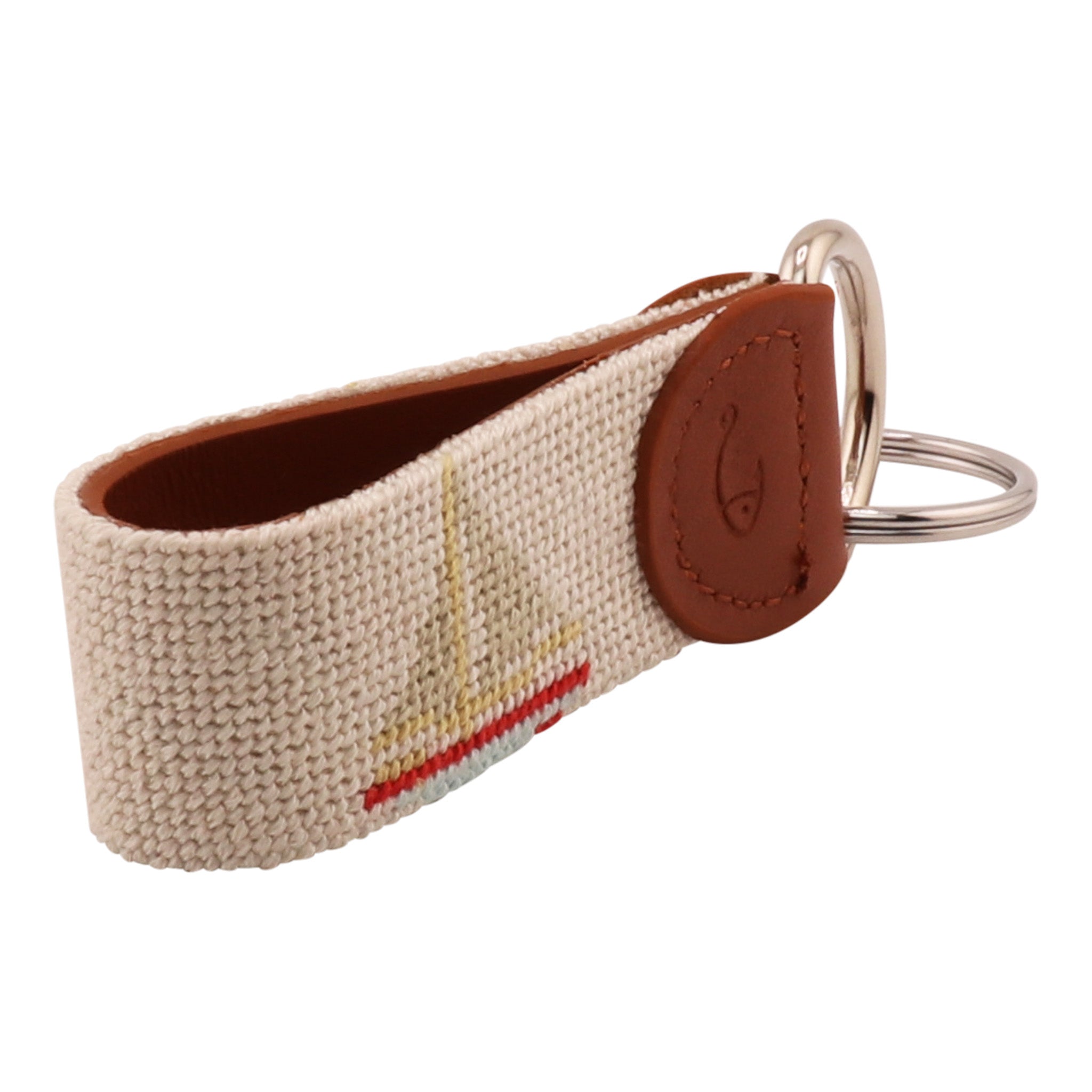 Sailing Needlepoint Key Fob