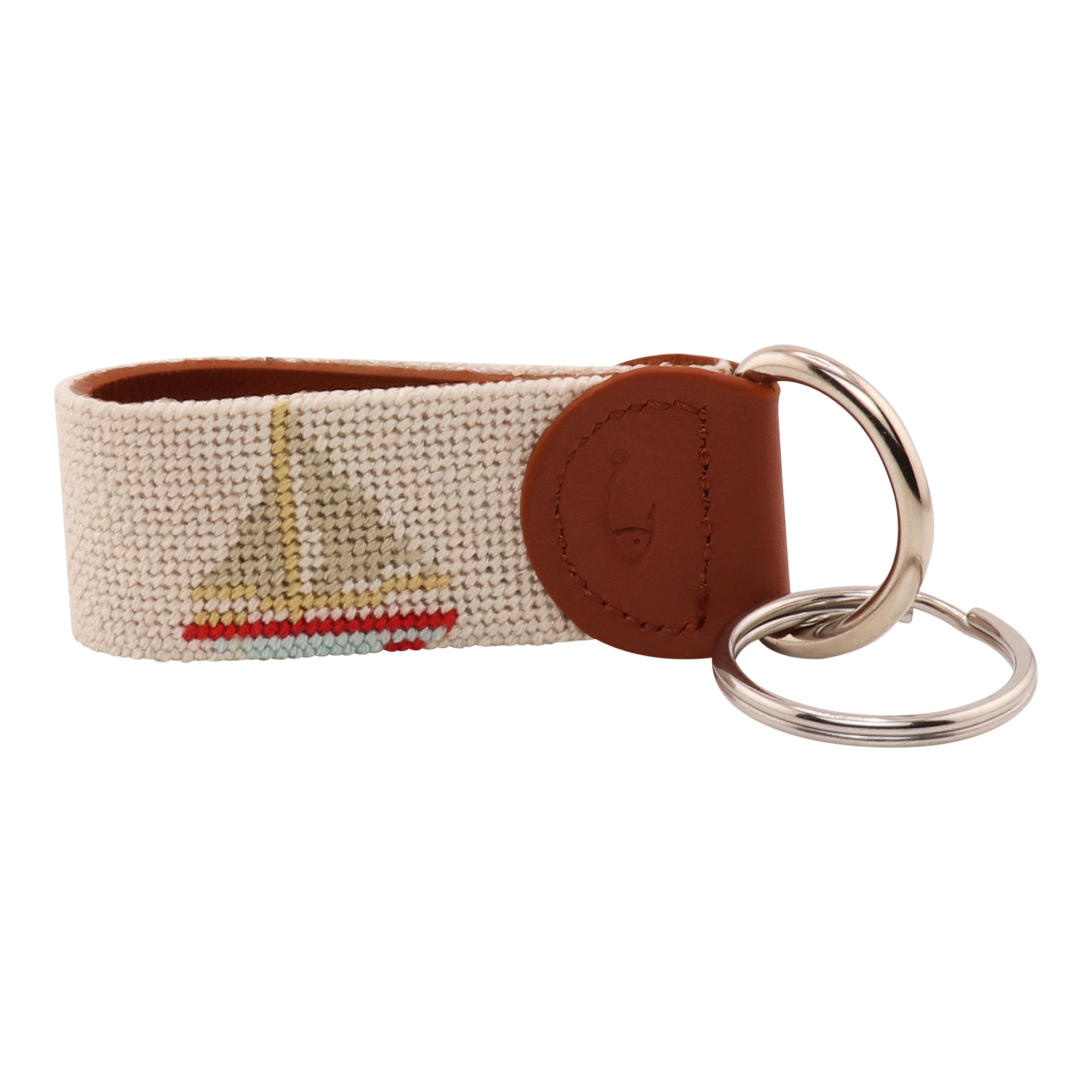 Sailing Needlepoint Key Fob