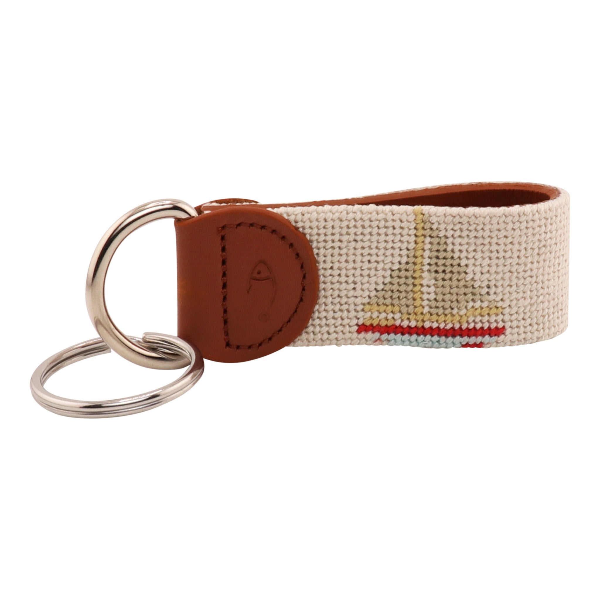 Sailing Needlepoint Key Fob