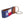 Hand-stitched Texas Flag needlepoint keychain showing a Texas Flag on both sides against a navy blue background and leather backing.  Stainless steel D-ring and keyring.