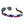 Hand-stitched Texas Flag needlepoint sunglass strap showing the Texas Flag against a navy blue background with sturdy cotton covered silicone ear connectors and a soft leather backing