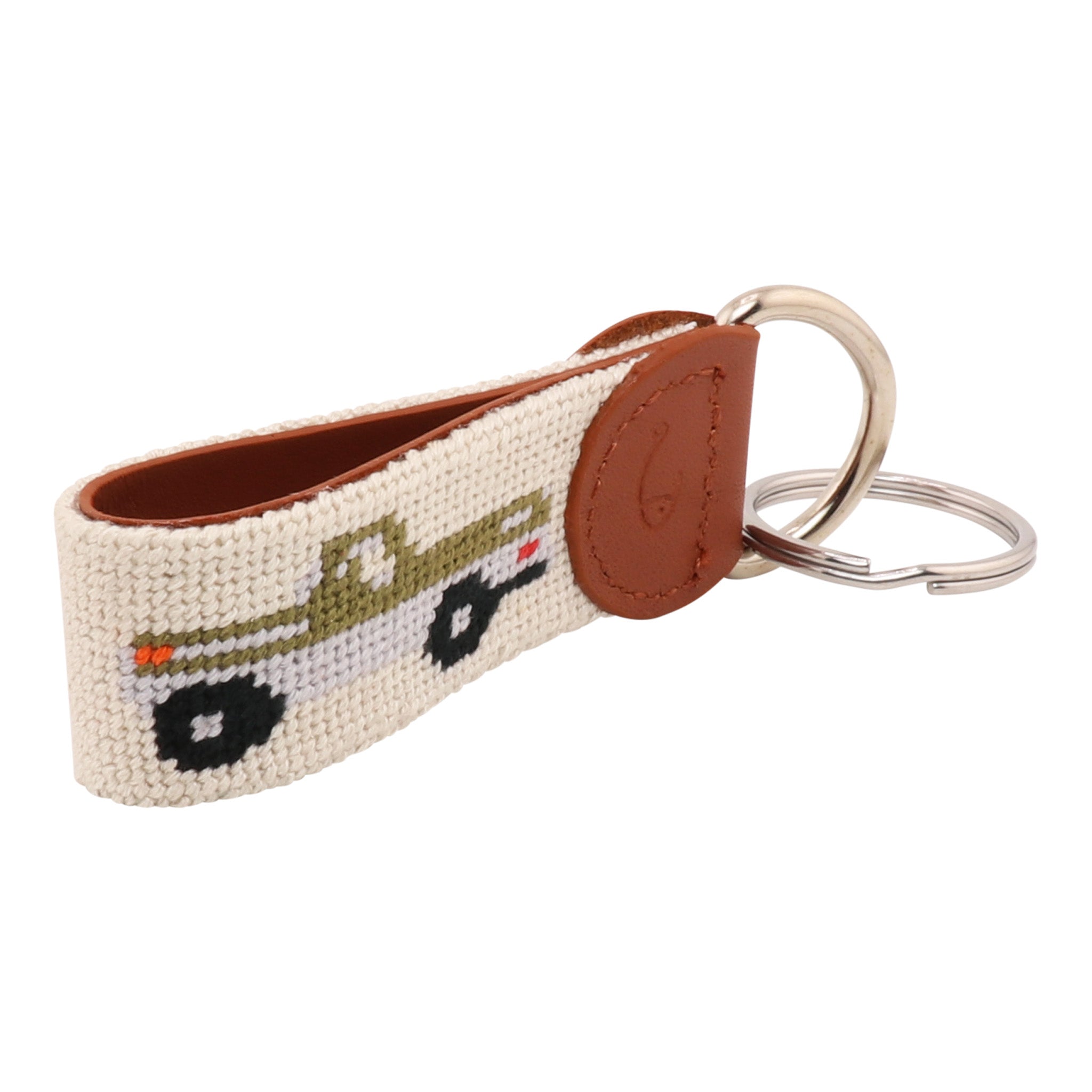 Pickup Truck Needlepoint Key Fob