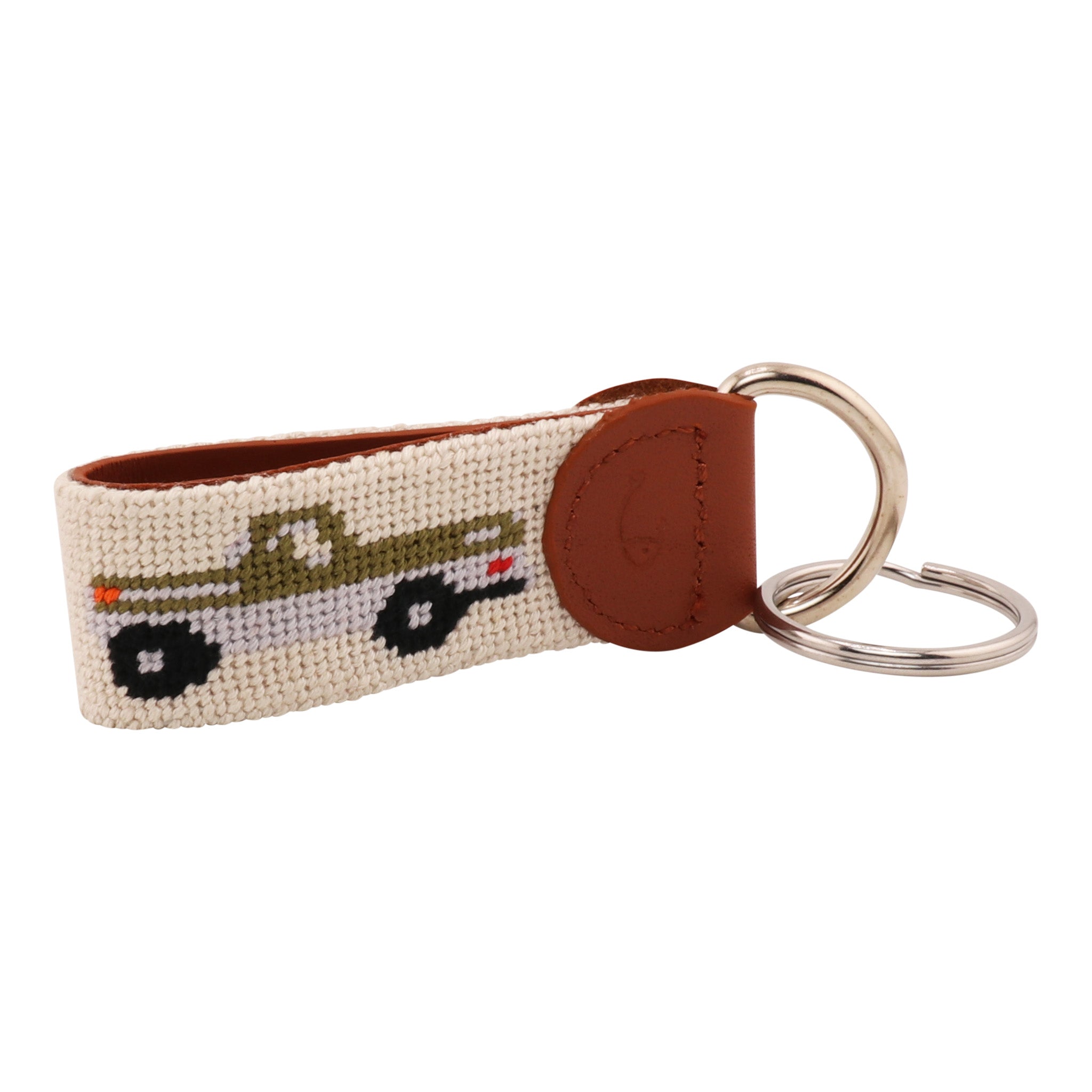 Pickup Truck Needlepoint Key Fob