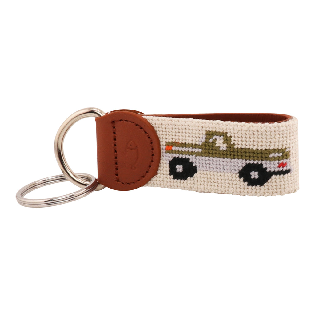Pickup Truck Needlepoint Key Fob