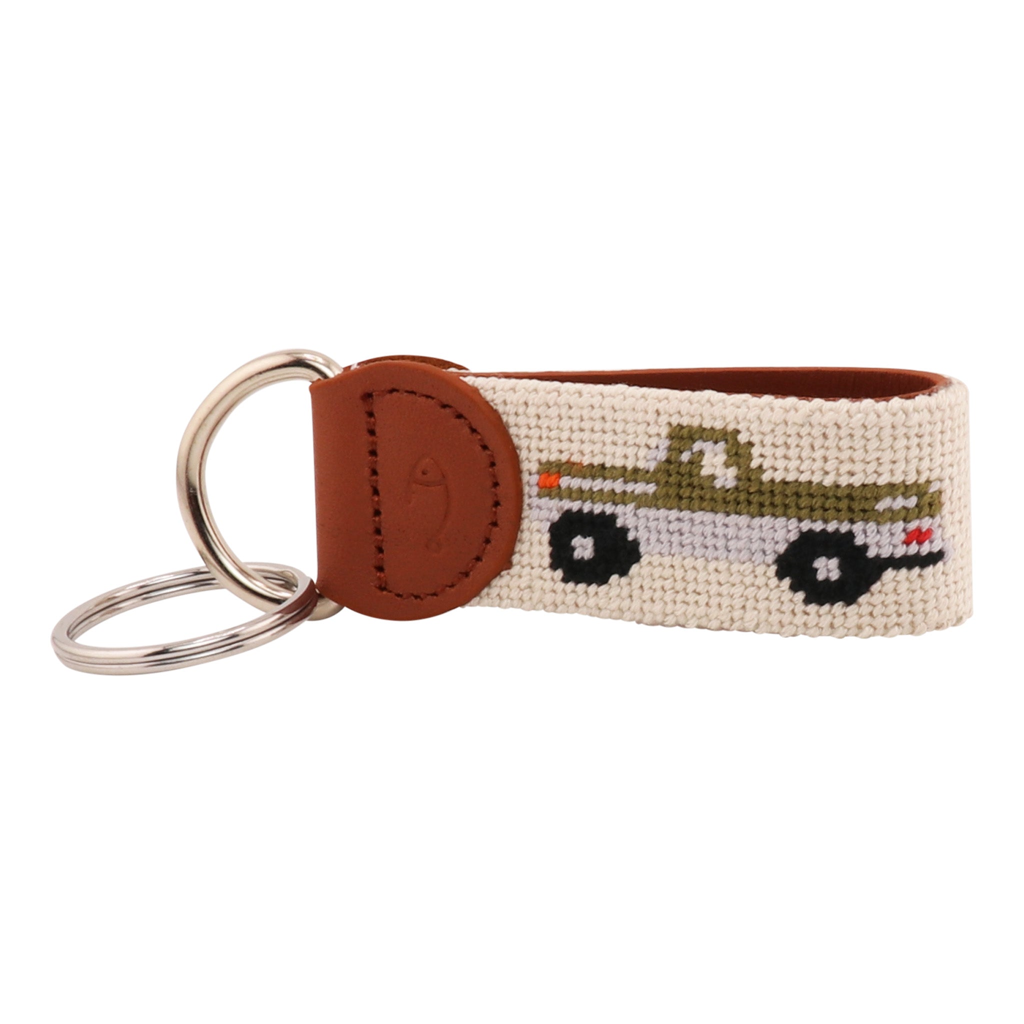 Pickup Truck Needlepoint Key Fob