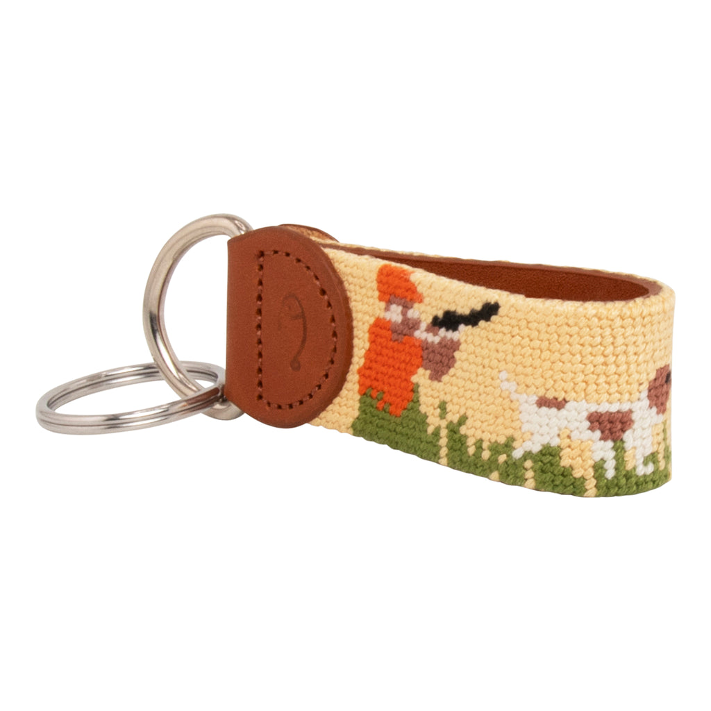 Upland Hunt Needlepoint Key Fob
