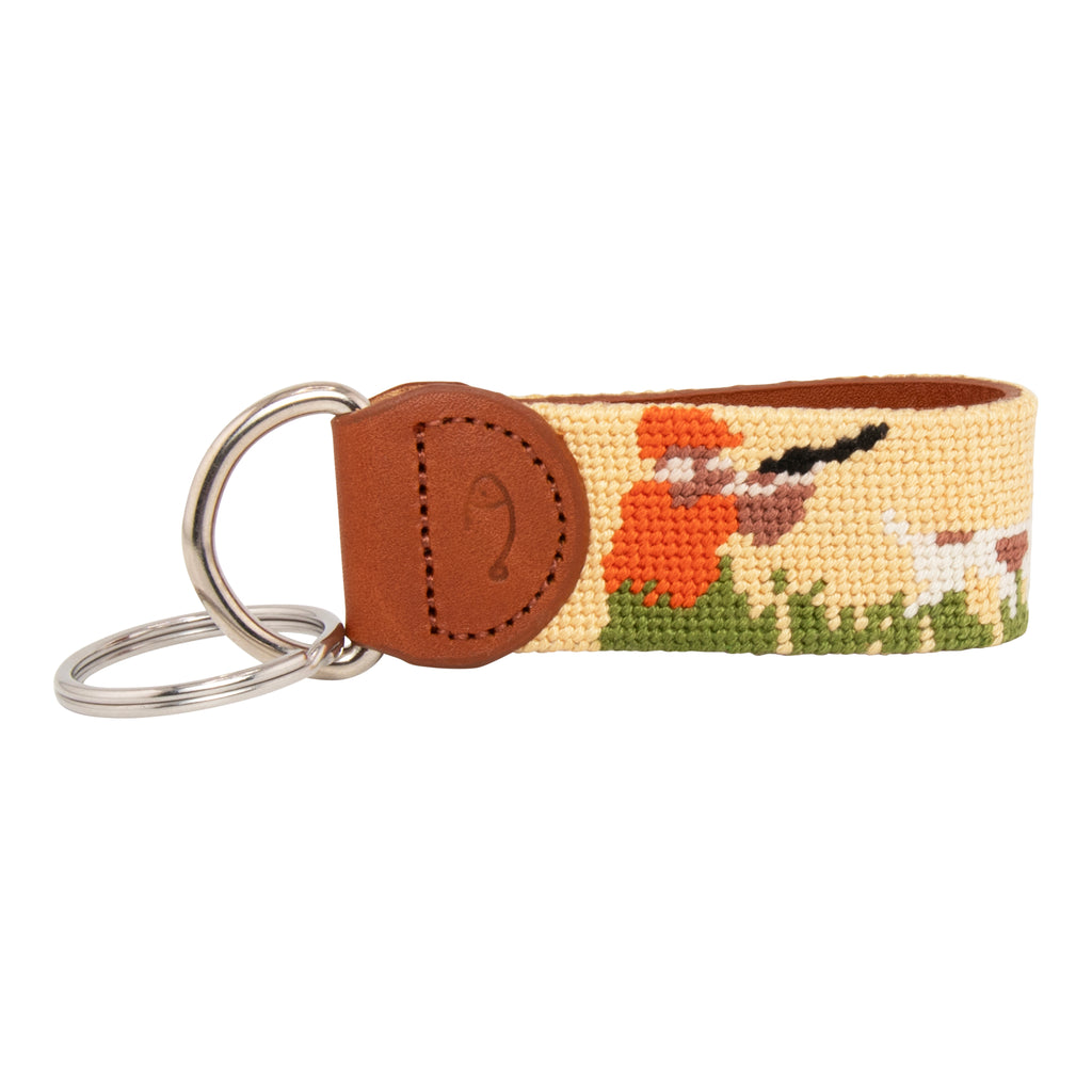 Upland Hunt Needlepoint Key Fob