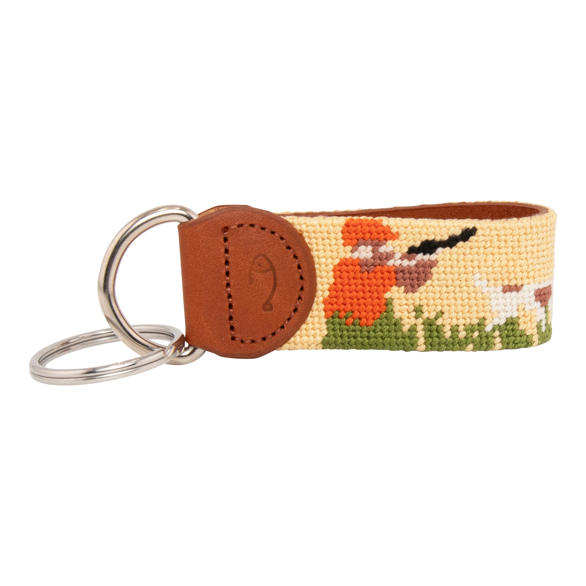 Upland Hunt Needlepoint Key Fob