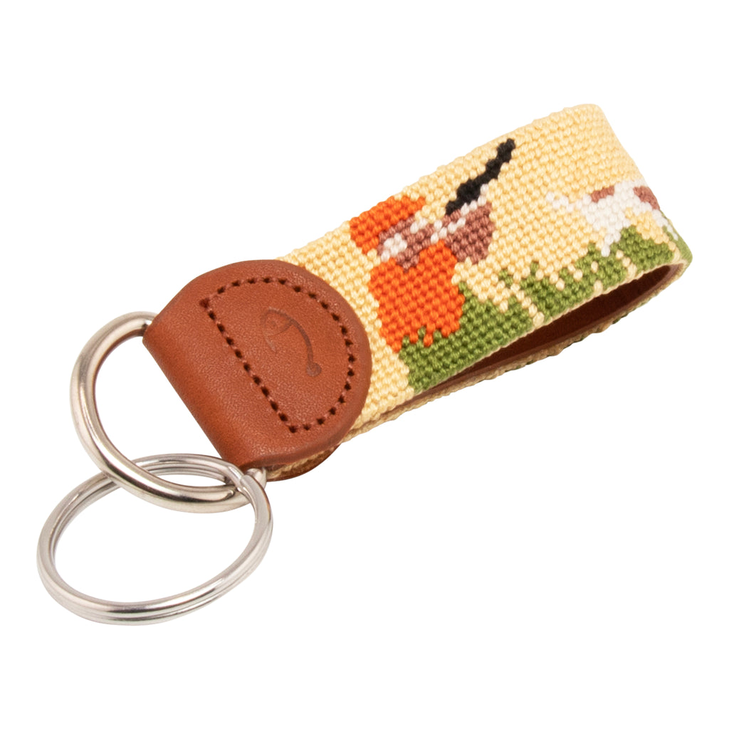 Upland Hunt Needlepoint Key Fob