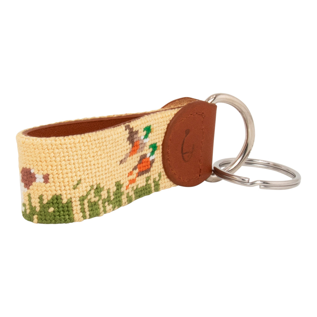 Upland Hunt Needlepoint Key Fob