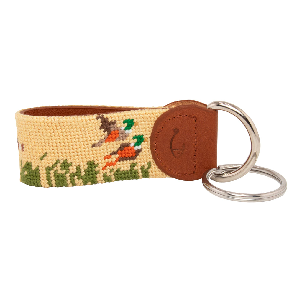 Upland Hunt Needlepoint Key Fob