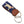 Hand-stitched yellow Labrador needlepoint keychain showing a yellow lab on both sides against a navy blue background and leather backing.  Stainless steel D-ring and keyring.